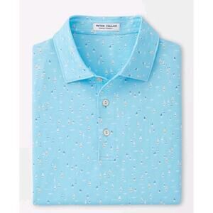 Peter Millar Summer Comfort Sailing Away Sailboat Golf Polo Shirt XL NWT